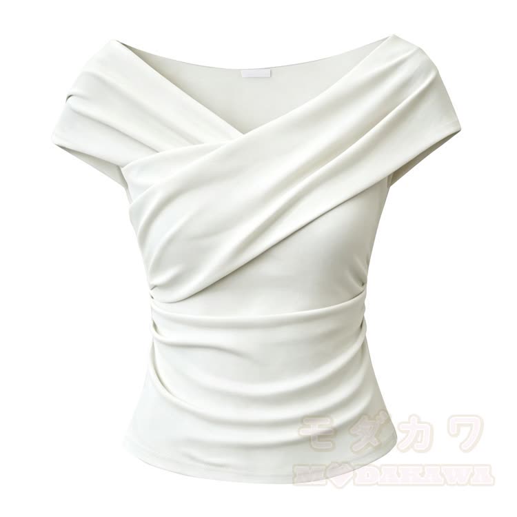 Modakawa schulterfreies Top & blauer, gestufter Maxirock mit Blumenmuster - Weißes Oberteil - 2XL - image 2