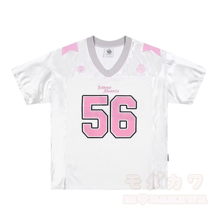 Übergroßes Fußballtrikot mit Nummerngrafik und Mesh-Einsätzen - Weiß - 2XL - image 2