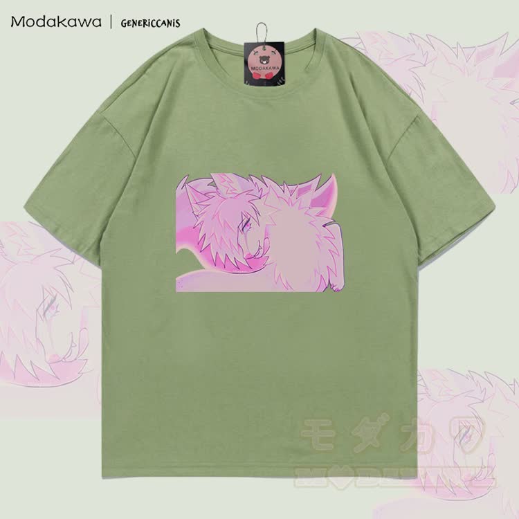 MODAKAWA X genericcanis Fox Graphic 100% Baumwoll-T-Shirt - Hellgrün - 5XL - image 2