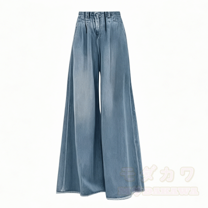 Trendiges zweiteiliges Set: Asymmetrisches, pinkfarbenes Kurzarmtop mit Jeanshose - Hellblaue Hose - 4XL - image 10