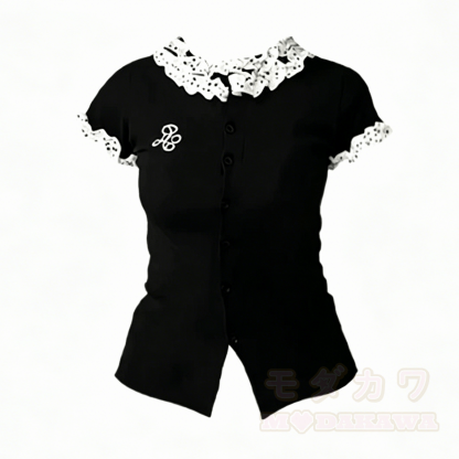 Zweiteiliges Set aus lässigem Oberteil und hochgeschnittener Jeans. - image 7