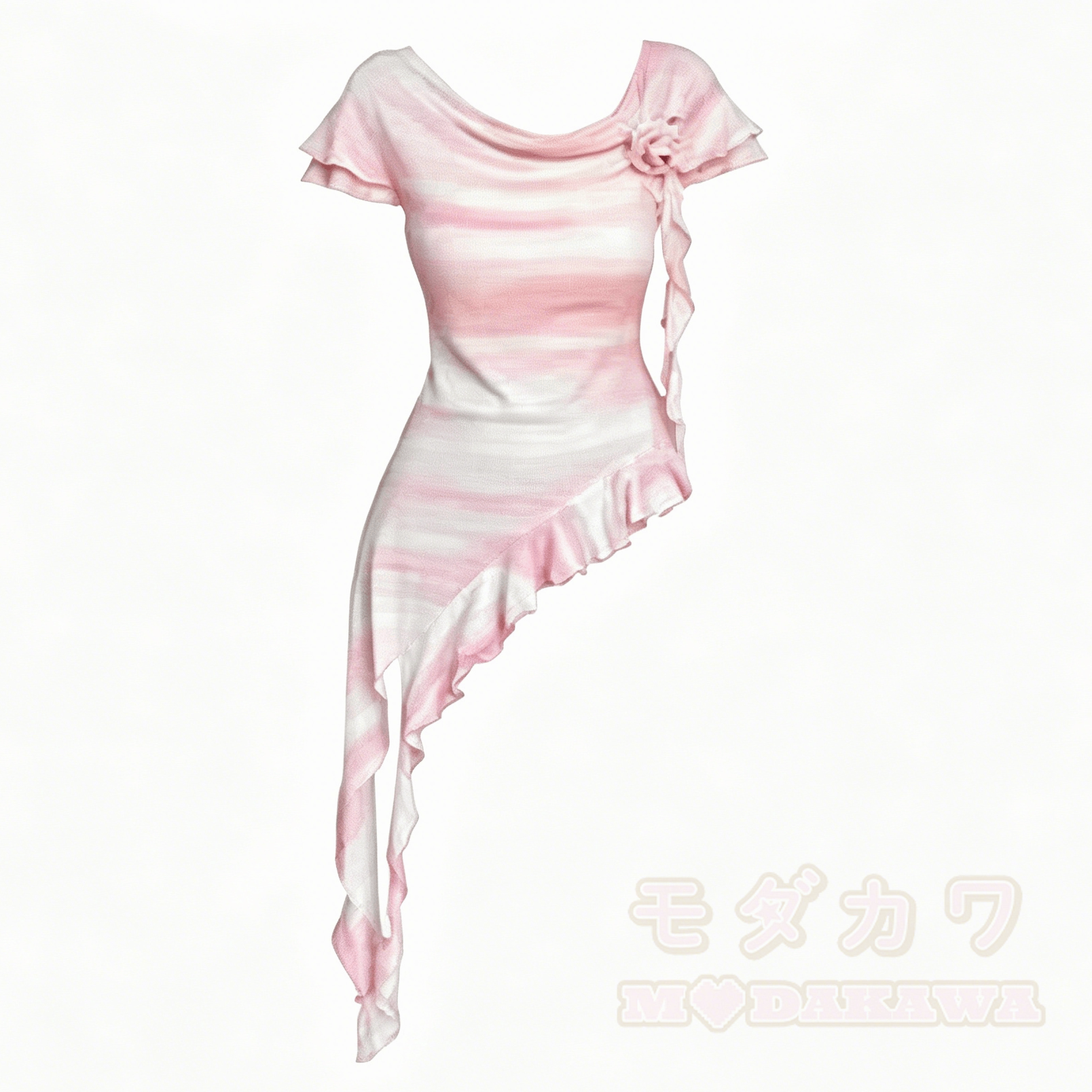 Schickes asymmetrisches Top mit Minirock, zweiteiliges Set - Spitze - 3XL - image 5