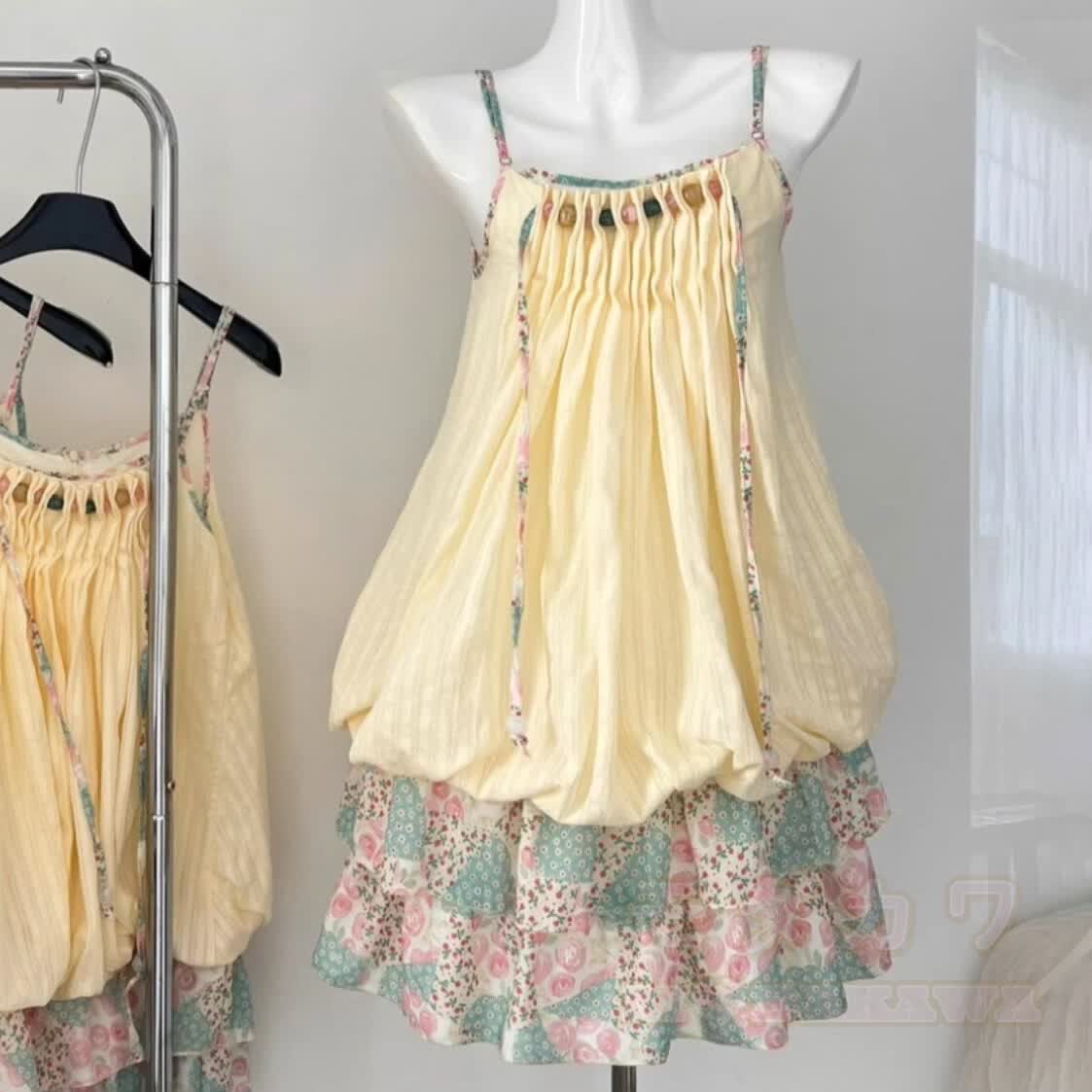 Bohemian Cami Dress with Aperty Knit Shatal Set Two Pieces Set - image 3