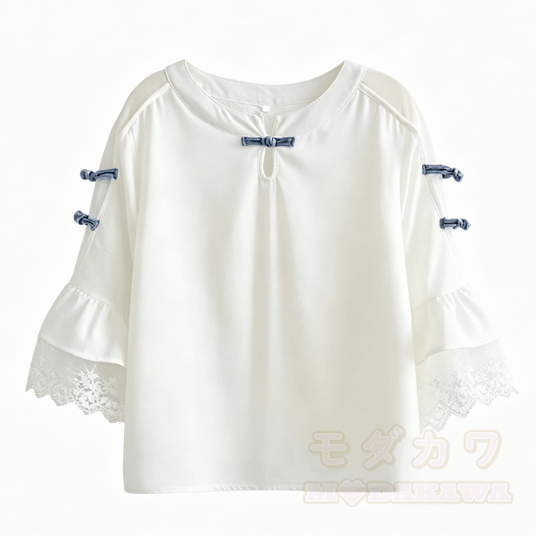 Vintage-Top mit Schnalle und Rock, zweiteiliges Set - Spitze - 4XL - image 2