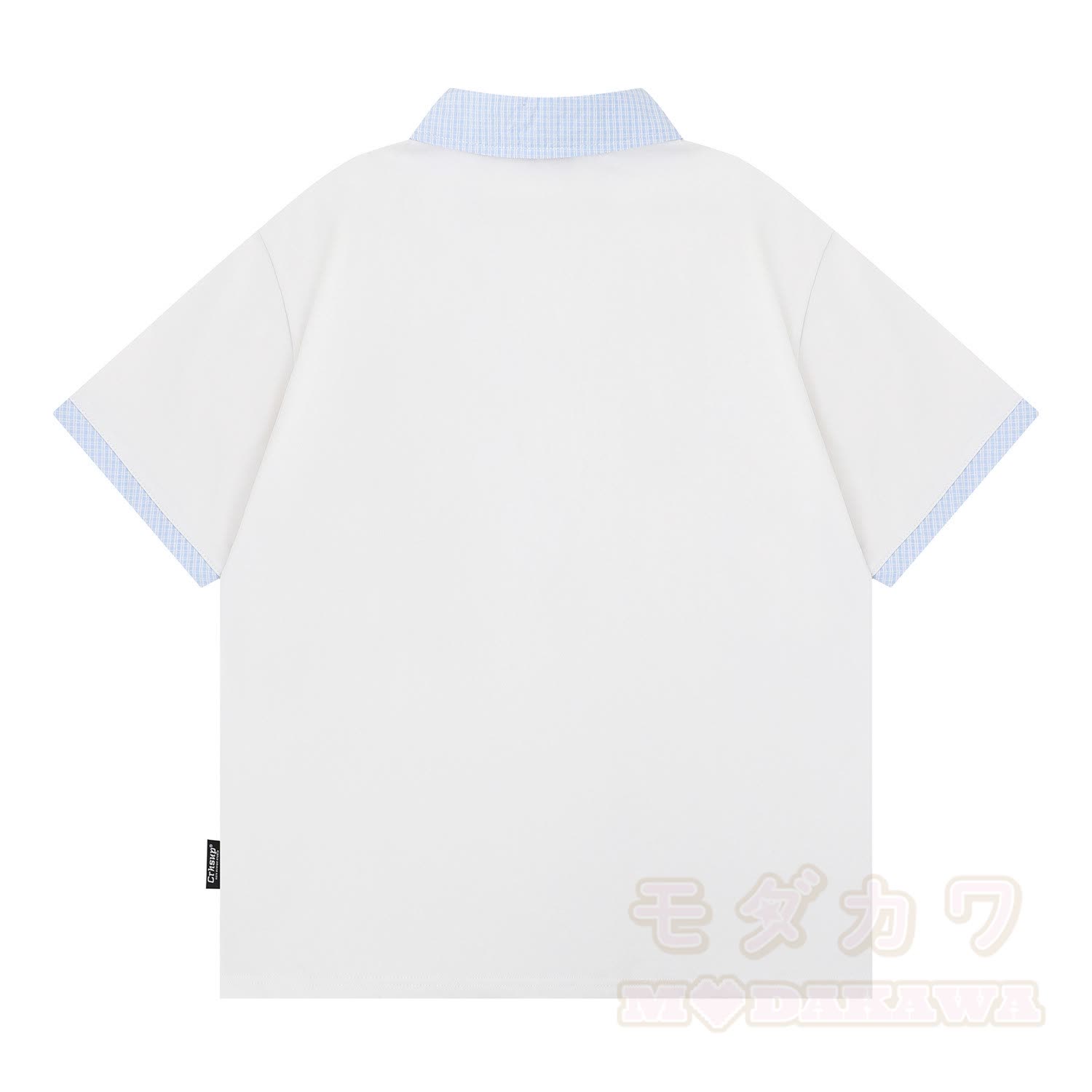Vintage Polo-Shirt mit Cartoon-Welpen- und Halsketten-Print - image 5