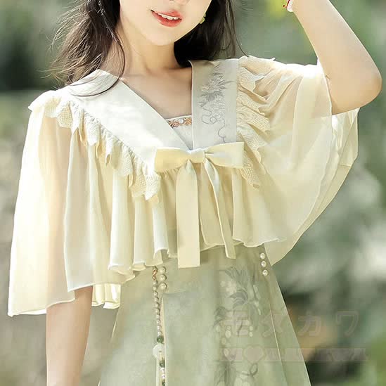 Vintage-Zweiteiler: Besticktes Cropped-Hemd mit passendem Trägerkleid - image 3