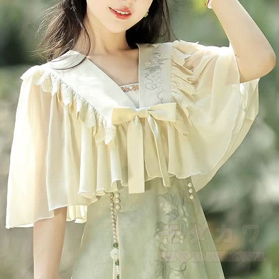 Vintage-Zweiteiler: Besticktes Cropped-Hemd mit passendem Trägerkleid - image 3