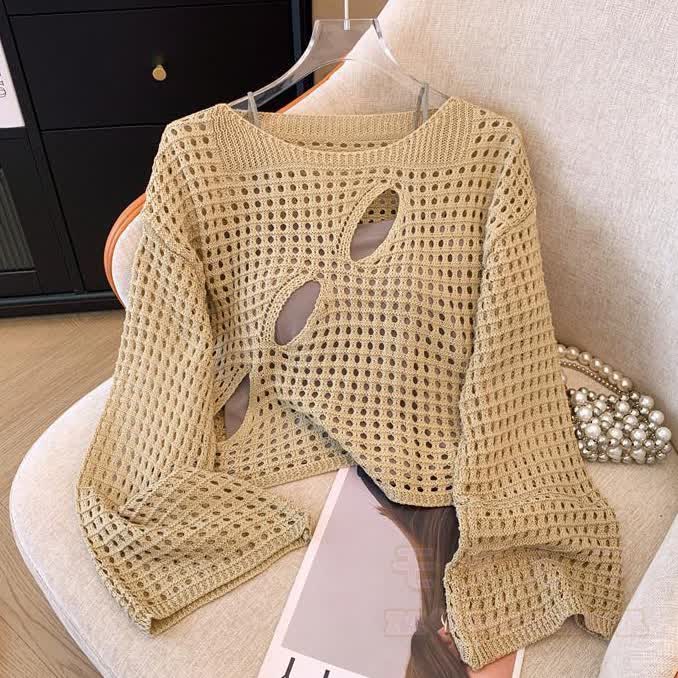 Dreiteiliges Set aus khakifarbenem Langarmshirt, Camisole-Top und asymmetrischem Rock - Khaki-Top - 4XL - image 6