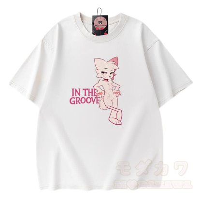 IN THE GROOVE Anime Fox Graphic Modakawa Vintage Washed 100% Cotton T-Shirt - Weiß - 3XL - image 2