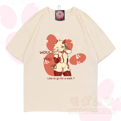 MODAKAWA X zarckets Goat Graphic 100% Baumwoll-T-Shirt - Aprikose - 5XL - image 5