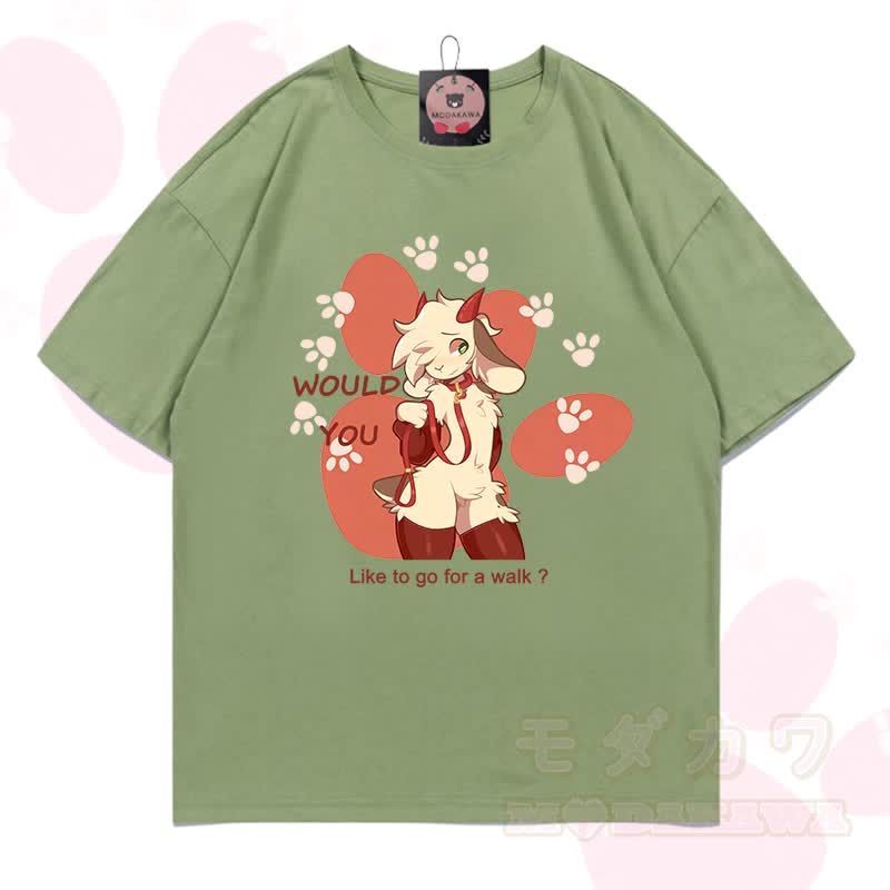 MODAKAWA X zarckets Goat Graphic 100% Baumwoll-T-Shirt - Hellgrün - 5XL - image 7