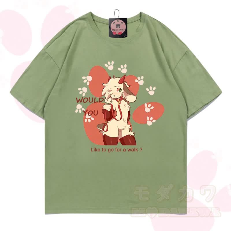 MODAKAWA X zarckets Goat Graphic 100% Baumwoll-T-Shirt - Hellgrün - 5XL - image 7