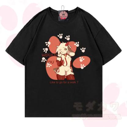 MODAKAWA X zarckets Goat Graphic 100% Baumwoll-T-Shirt - Schwarz - 5XL - image 1