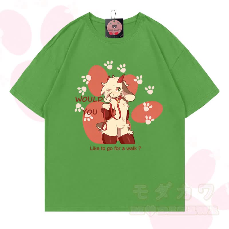 MODAKAWA X zarckets Goat Graphic 100% Baumwoll-T-Shirt - Matcha-Grün - 5XL - image 15