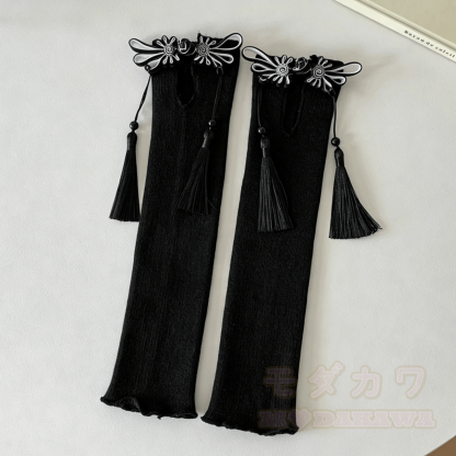 Vintage Socken mit Schnalle und Quasten im chinesischen Stil - image 7
