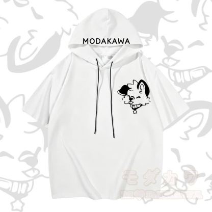 MODAKAWA Kurzarm-Hoodie mit lustigem Hundemotiv – Lustiger Hunde-Hoodie - Weiß - 3XL - image 2
