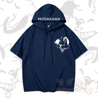 MODAKAWA Kurzarm-Hoodie mit lustigem Hundemotiv – Lustiger Hunde-Hoodie - Marine - 3XL - image 4