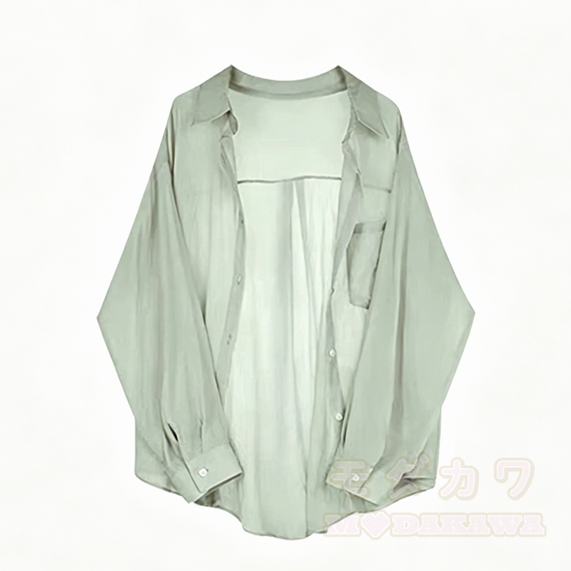 Zweiteiliges Set aus Hemd und Kleid mit Ölgemälde-Print - Hemd - 4XL - image 2