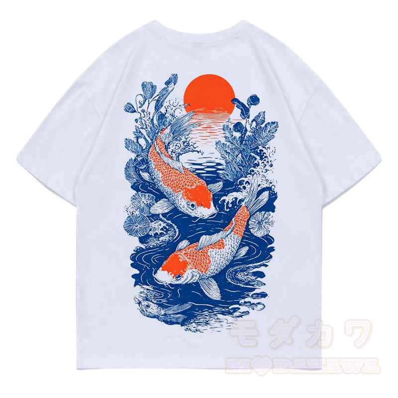 MODAKAWA Print Loose Summer Kurzarm-T-Shirt - Hellgrün - S - image 4