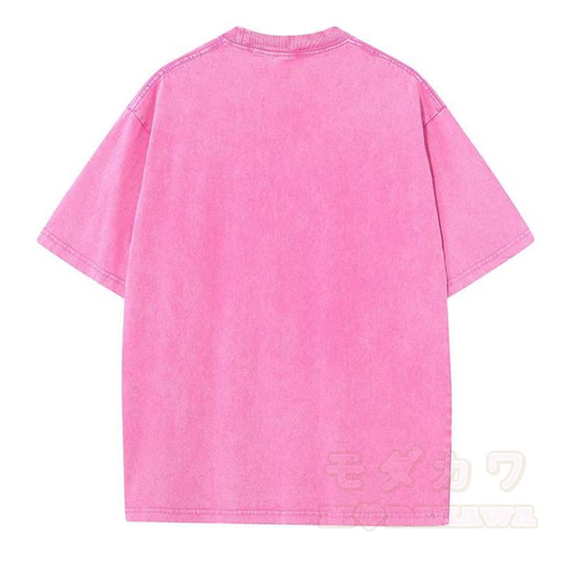 Modakawa Vintage Fischprint gewaschenes T-Shirt - image 2