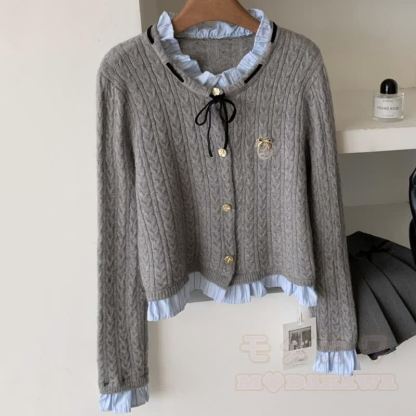 Süßes Stricktop und Faltenrock, zweiteiliges Set - Spitze - 3XL - image 3