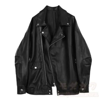 Dreiteiliges Set aus dunkler Vintage-Lederjacke und Jeans - Jacke - 3XL - image 6