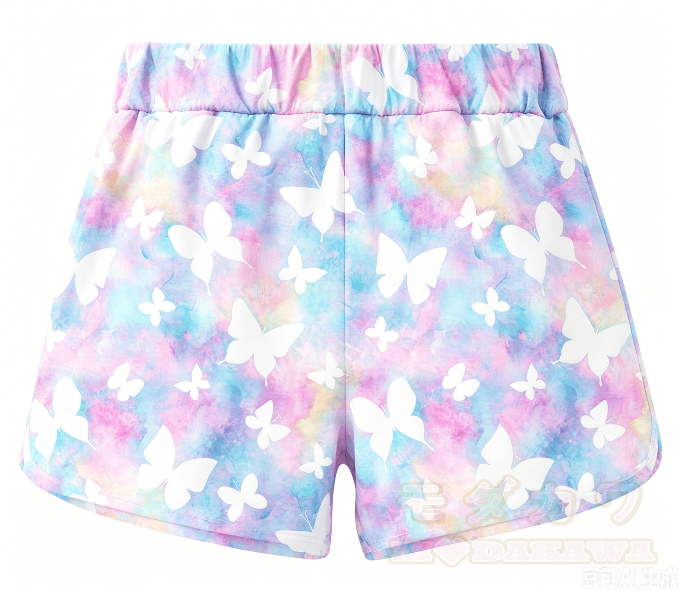 MODAKAWA X popipeko Butterfly Puppy Grafik Crop Tank Top Sport Shorts Passendes Outfit - Shorts B - 5XL - image 6