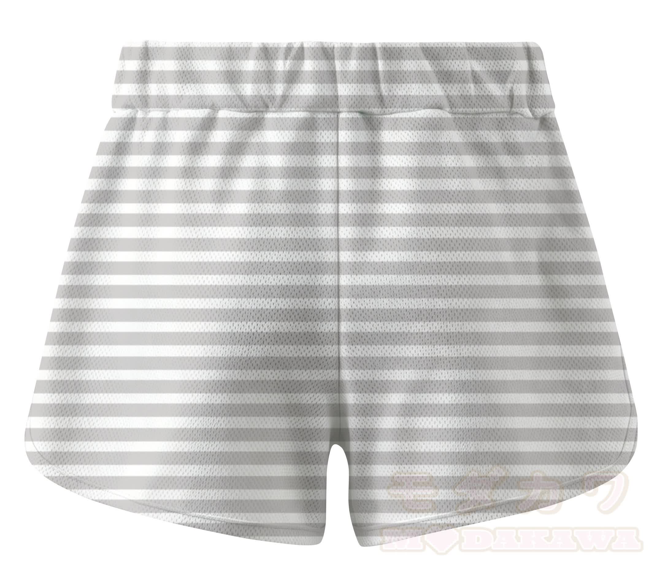 MODAKAWA X zarckets Gestreifte Anime-Fuchs-Print-Freizeitshorts - image 2