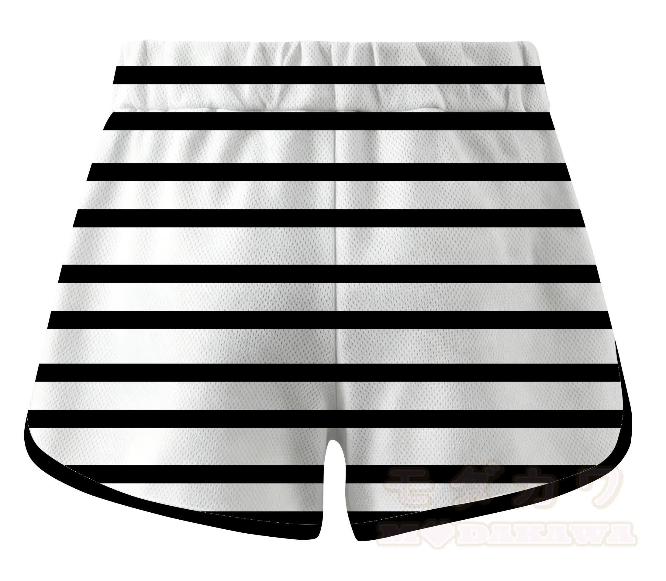 MODAKAWA X zarckets Gestreifte Anime-Ziegenprint-Freizeitshorts - image 2