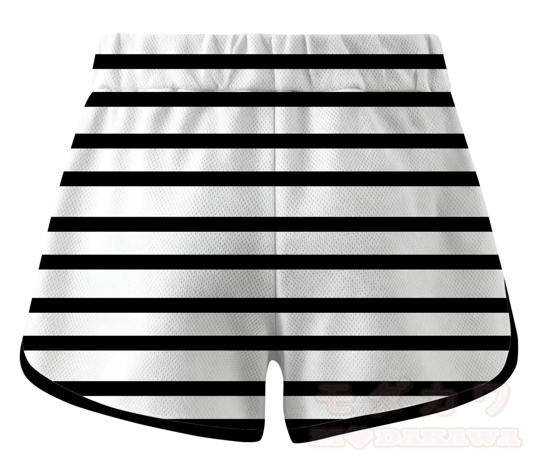 MODAKAWA X zarckets Gestreifte Anime-Ziegenprint-Freizeitshorts - image 2