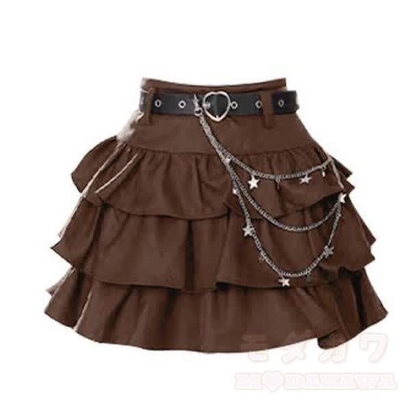 Dreiteiliges Set aus khakifarbenem Strickoberteil, Trägertop und Minirock - Rock - XL - image 3