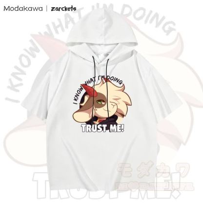 MODAKAWA X zarckets TRUST ME Hoodie T-Shirt mit Ziegenprint  - Weiß - 3XL - image 2