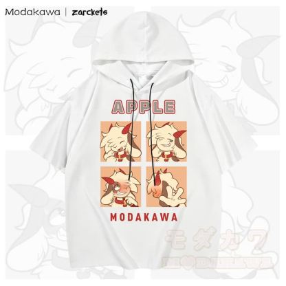 MODAKAWA X zarckets APPLE Goat Print Stripes Hoodie T-Shirt - Weiß - 3XL - image 3