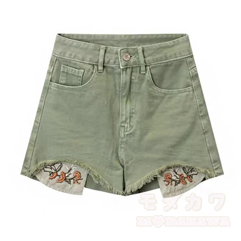 Süßes T-Shirt und geblümte Jeansshorts Zweiteiler-Set - Shorts - 3XL - image 3
