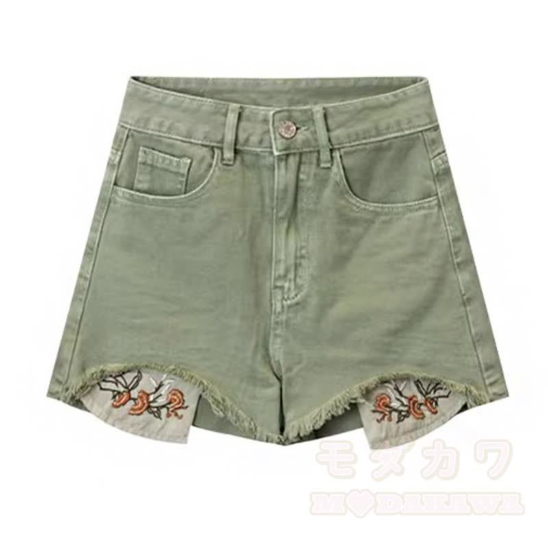 Süßes T-Shirt und geblümte Jeansshorts Zweiteiler-Set - Shorts - 3XL - image 3
