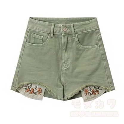Süßes T-Shirt und geblümte Jeansshorts Zweiteiler-Set - Shorts - 3XL - image 3