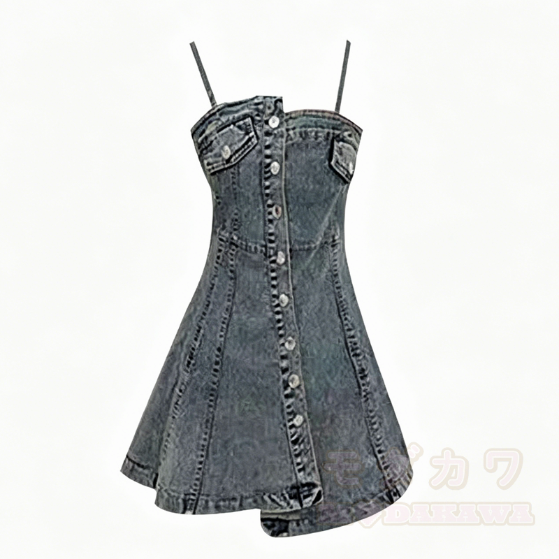 Zweiteiliges Set aus Rüschen-Jeanskleid mit langen Ärmeln - Kleid - 3XL - image 3