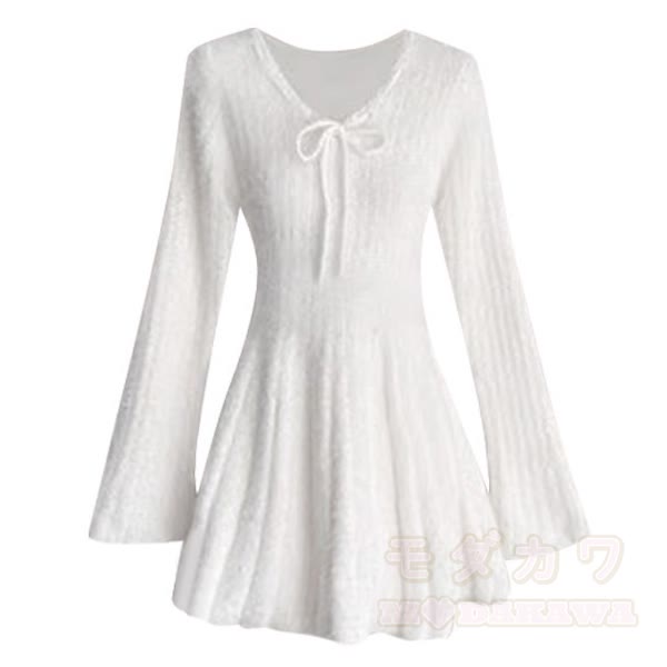 Zweiteiliges Set aus süßem, lässigem Pullover und Kleid mit passendem Kleid - image 3