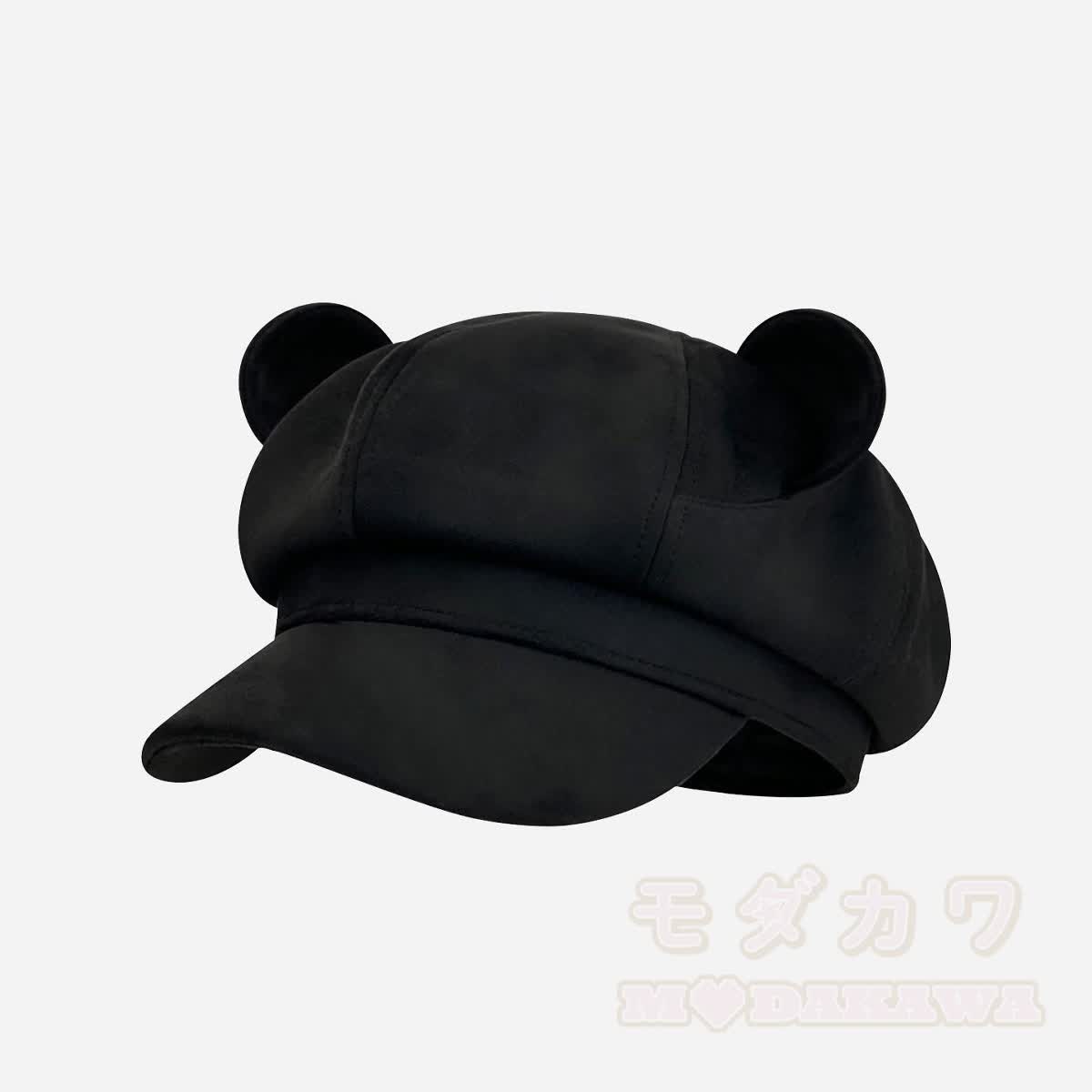 Schwarze Katzenohren-Gothic- Y2K -Baskenmütze - F - M(56-58cm) - image 7