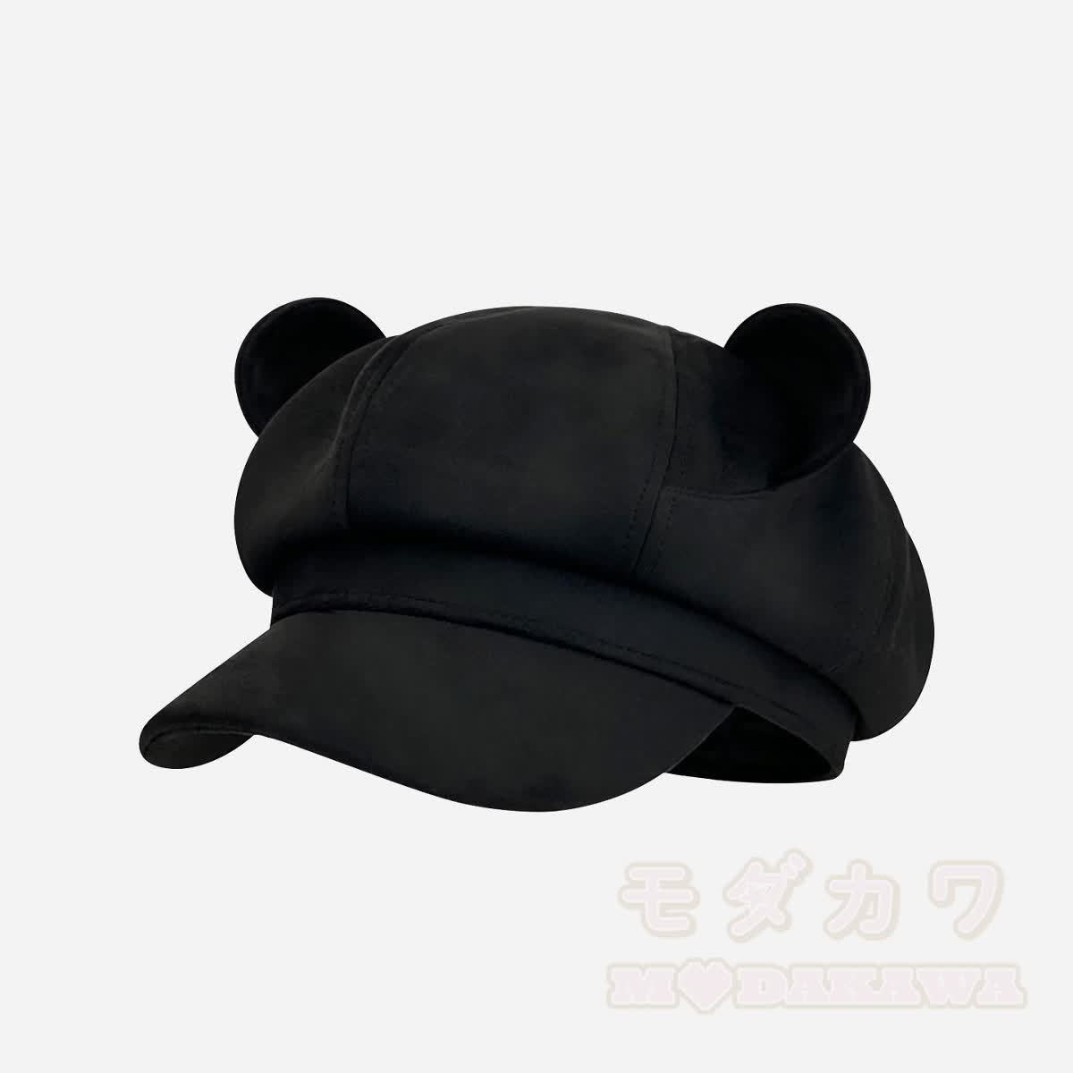 Schwarze Katzenohren-Gothic- Y2K -Baskenmütze - F - M(56-58cm) - image 7