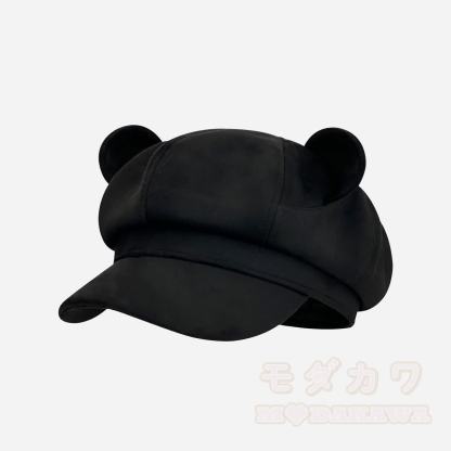 Schwarze Katzenohren-Gothic- Y2K -Baskenmütze - F - M(56-58cm) - image 7