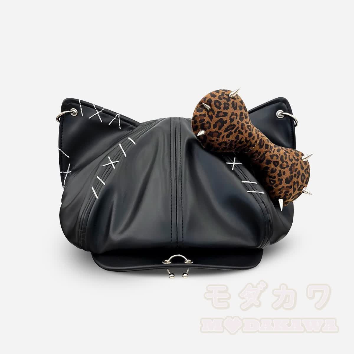 Schwarze Katzenohren-Gothic- Y2K -Baskenmütze - G - M(56-58cm) - image 8