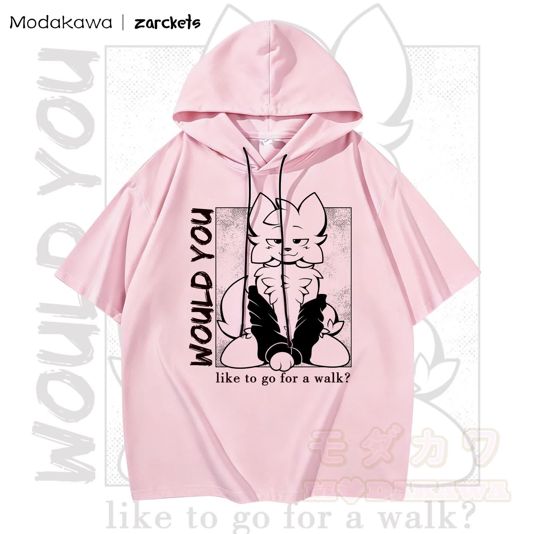 MODAKAWA X zarckets WOULD YOU Ziegenprint Chic Hoodie T-Shirt - Rosa - 3XL - image 2