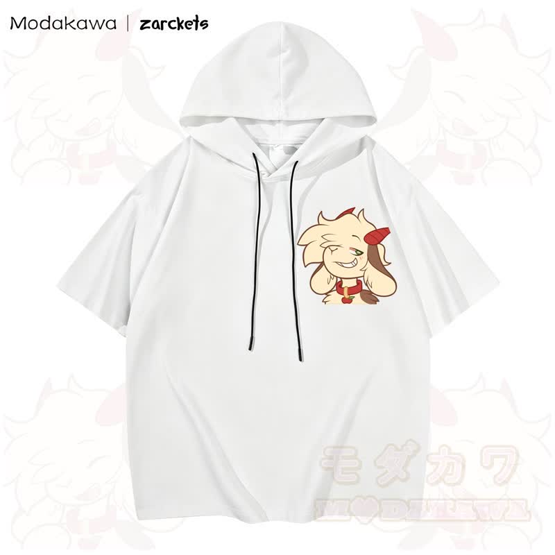 MODAKAWA X zarckets Cool Goat Print Hoodie T-Shirt  - Weiß - 3XL - image 3