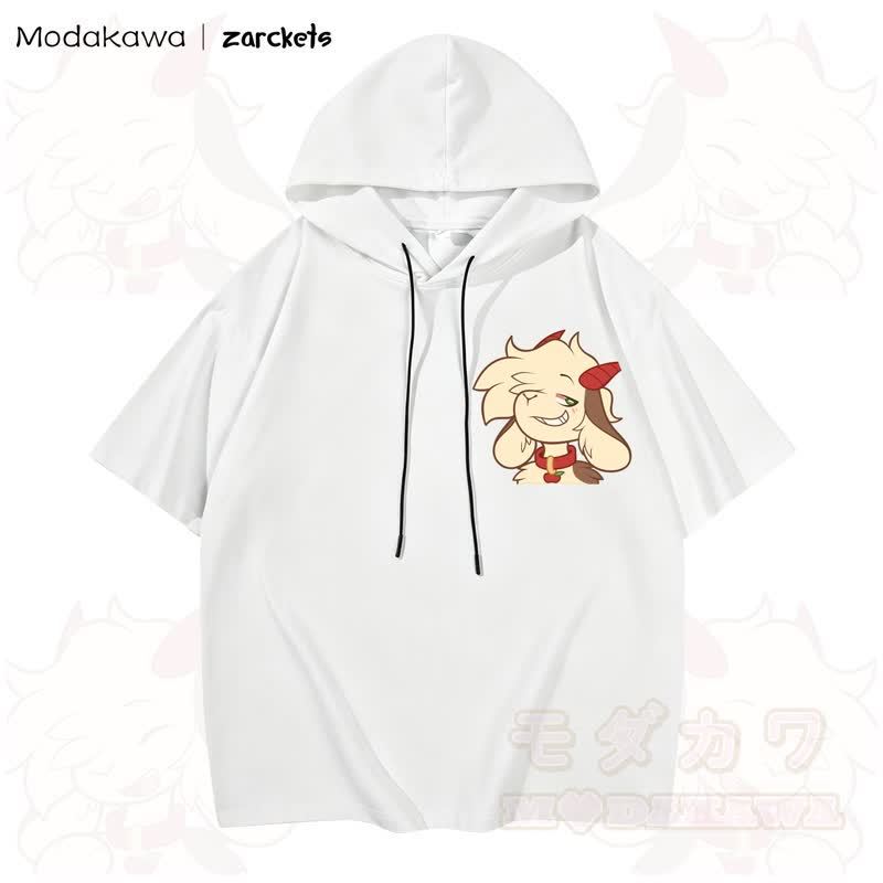 MODAKAWA X zarckets Cool Goat Print Hoodie T-Shirt  - Weiß - 3XL - image 3