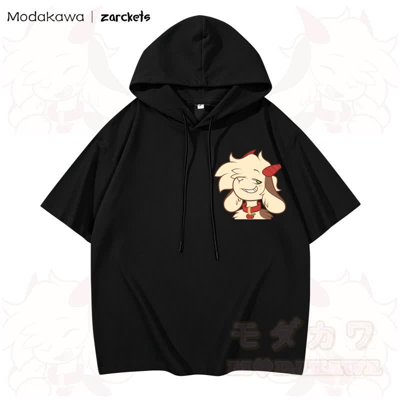 MODAKAWA X zarckets Cool Goat Print Hoodie T-Shirt  - Schwarz - 3XL - image 2
