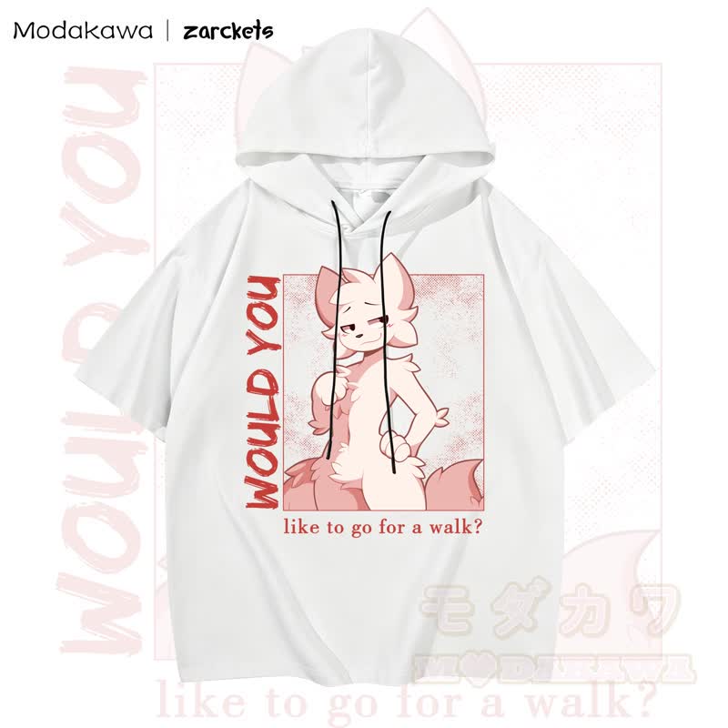 MODAKAWA X zarckets WOULD YOU Cool Goat Print Hoodie T-Shirt  - Weiß - 3XL - image 3