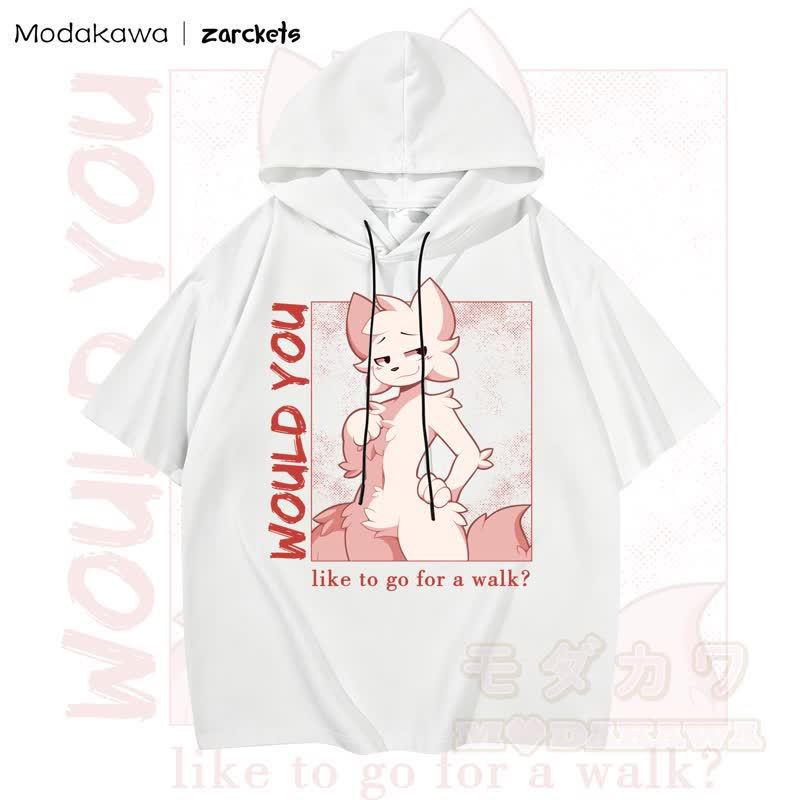 MODAKAWA X zarckets WOULD YOU Cool Goat Print Hoodie T-Shirt  - Weiß - 3XL - image 3