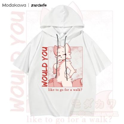 MODAKAWA X zarckets WOULD YOU Cool Goat Print Hoodie T-Shirt  - Weiß - 3XL - image 3