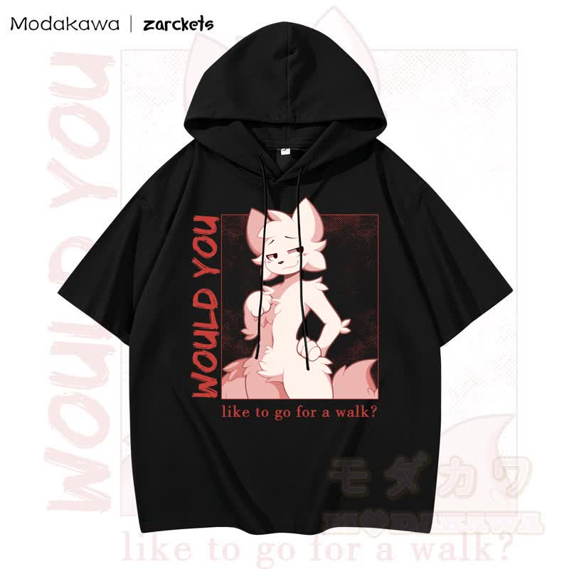 MODAKAWA X zarckets WOULD YOU Cool Goat Print Hoodie T-Shirt  - Schwarz - 3XL - image 2